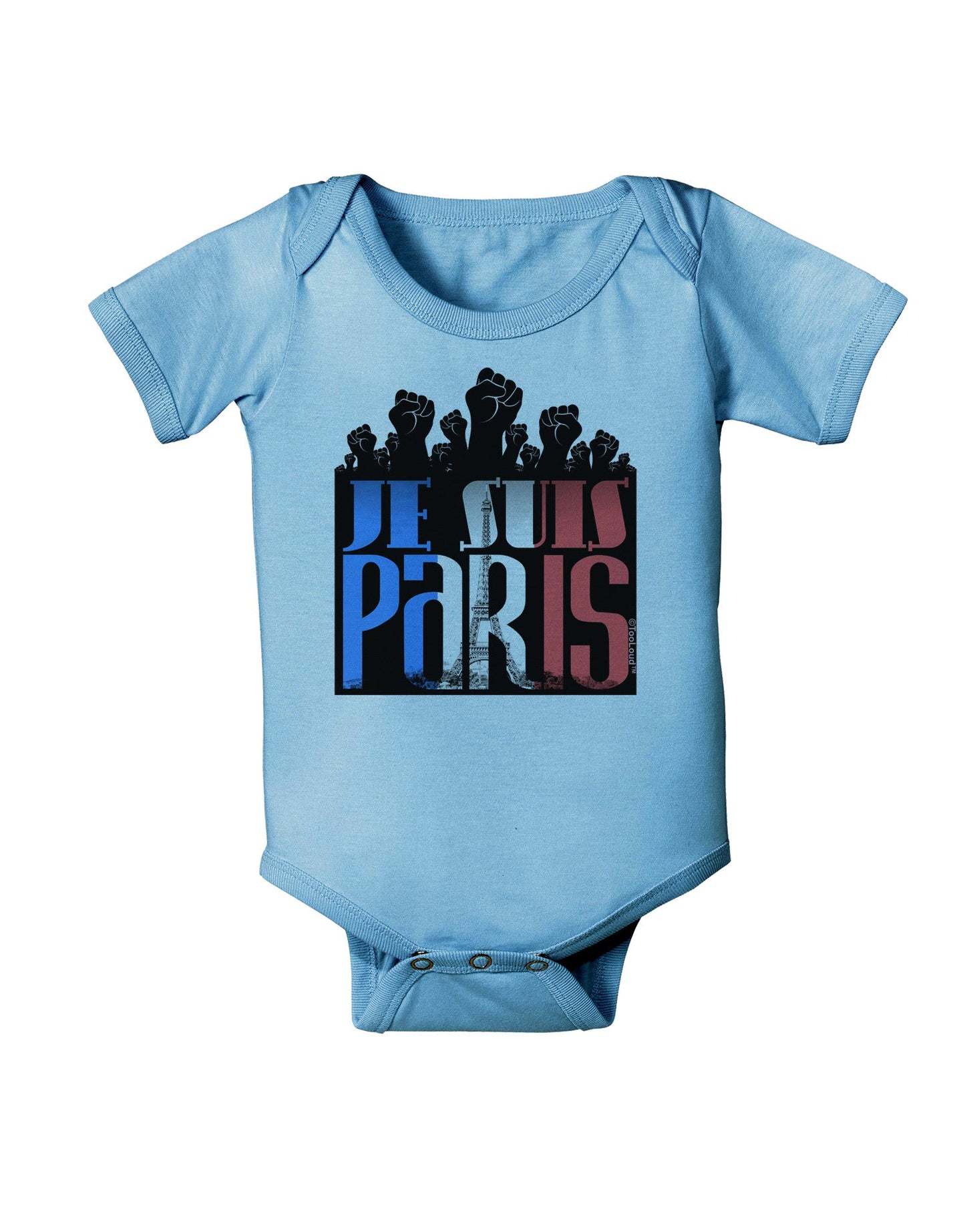 Je Suis Paris - Strong Baby Romper Bodysuit by-Baby Romper-TooLoud-LightBlue-06-Months-Davson Sales