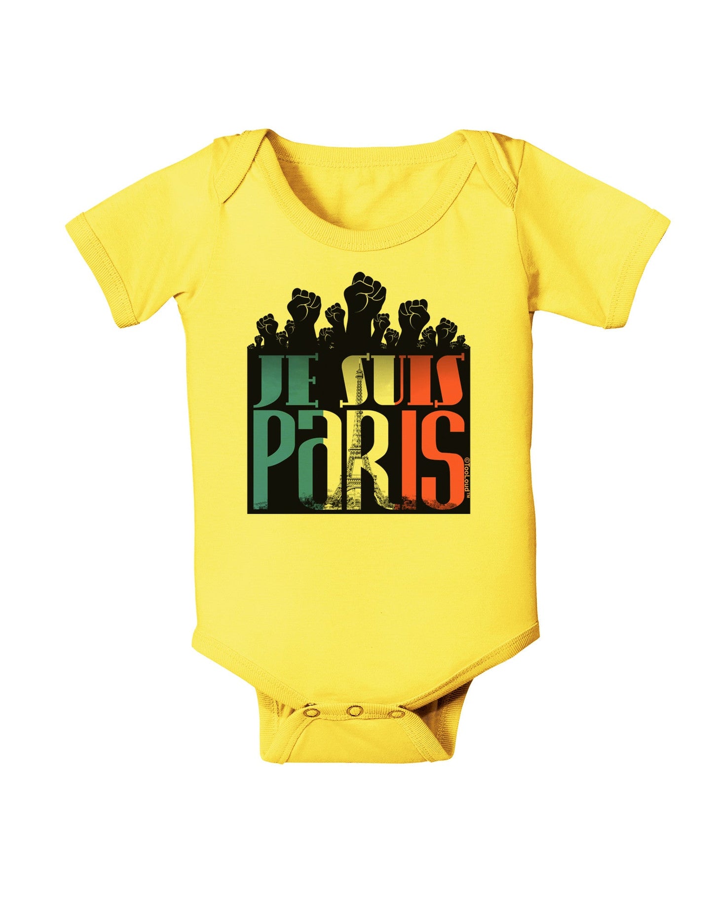 Je Suis Paris - Strong Baby Romper Bodysuit by-Baby Romper-TooLoud-Yellow-06-Months-Davson Sales