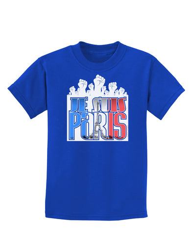 Je Suis Paris - Strong Childrens Dark T-Shirt-Childrens T-Shirt-TooLoud-Royal-Blue-X-Small-Davson Sales