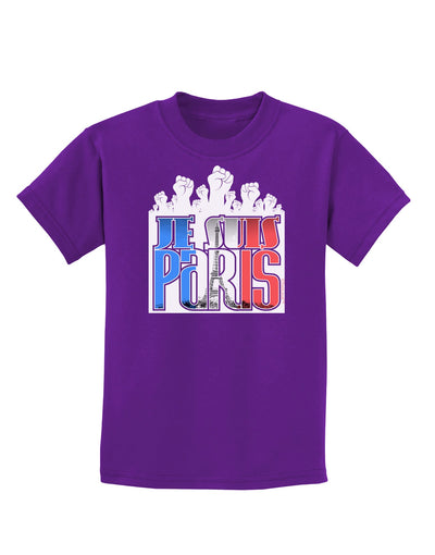 Je Suis Paris - Strong Childrens Dark T-Shirt-Childrens T-Shirt-TooLoud-Purple-X-Small-Davson Sales