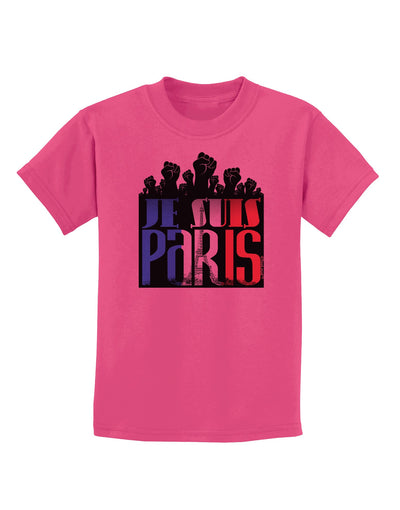 Je Suis Paris - Strong Childrens T-Shirt-Childrens T-Shirt-TooLoud-Sangria-X-Small-Davson Sales