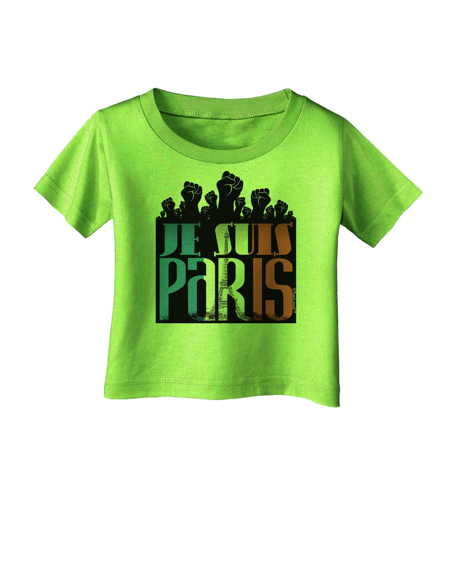 Je Suis Paris - Strong Infant T-Shirt-Infant T-Shirt-TooLoud-Lime-Green-06-Months-Davson Sales