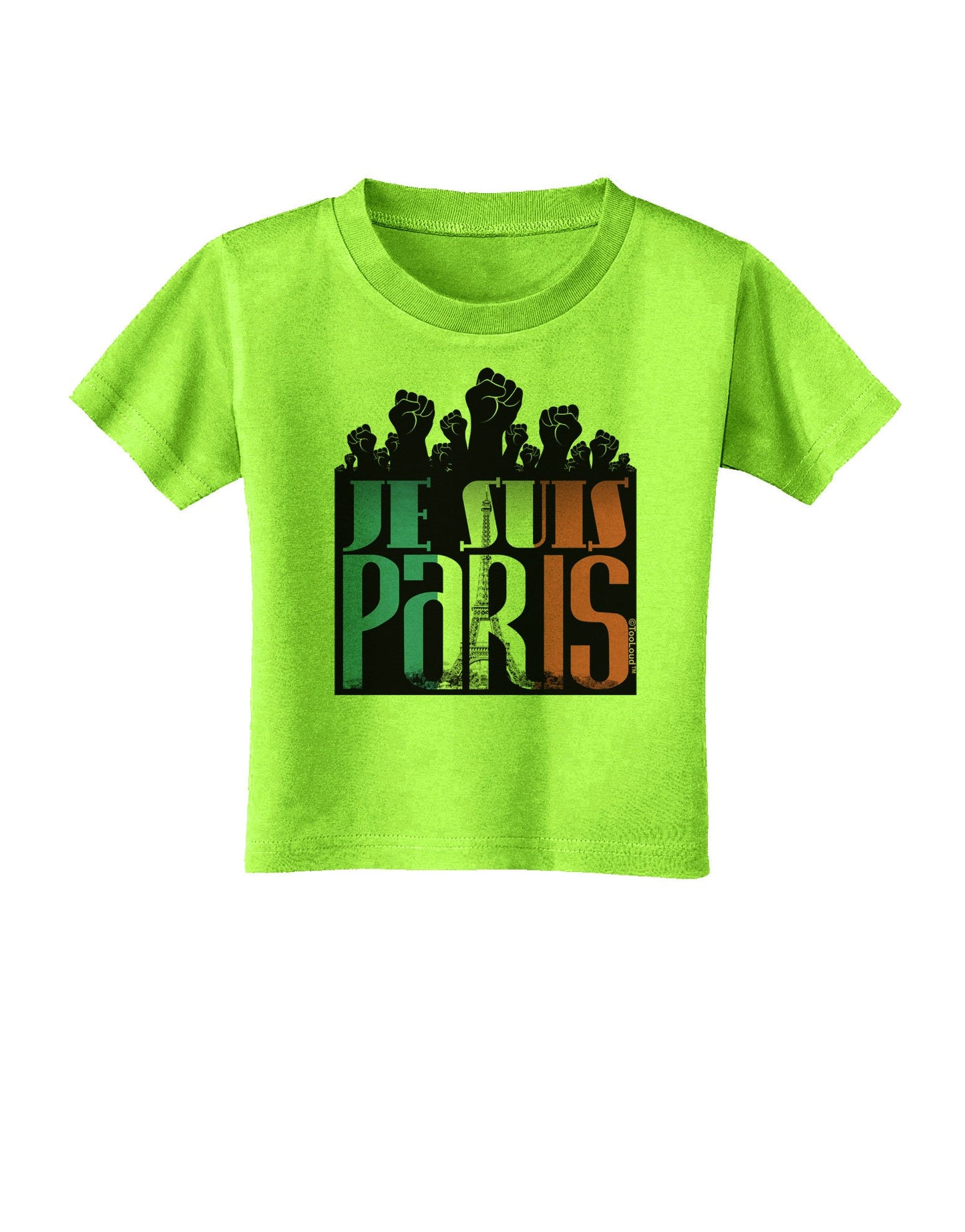 Je Suis Paris - Strong Toddler T-Shirt-Toddler T-Shirt-TooLoud-Lime-Green-2T-Davson Sales