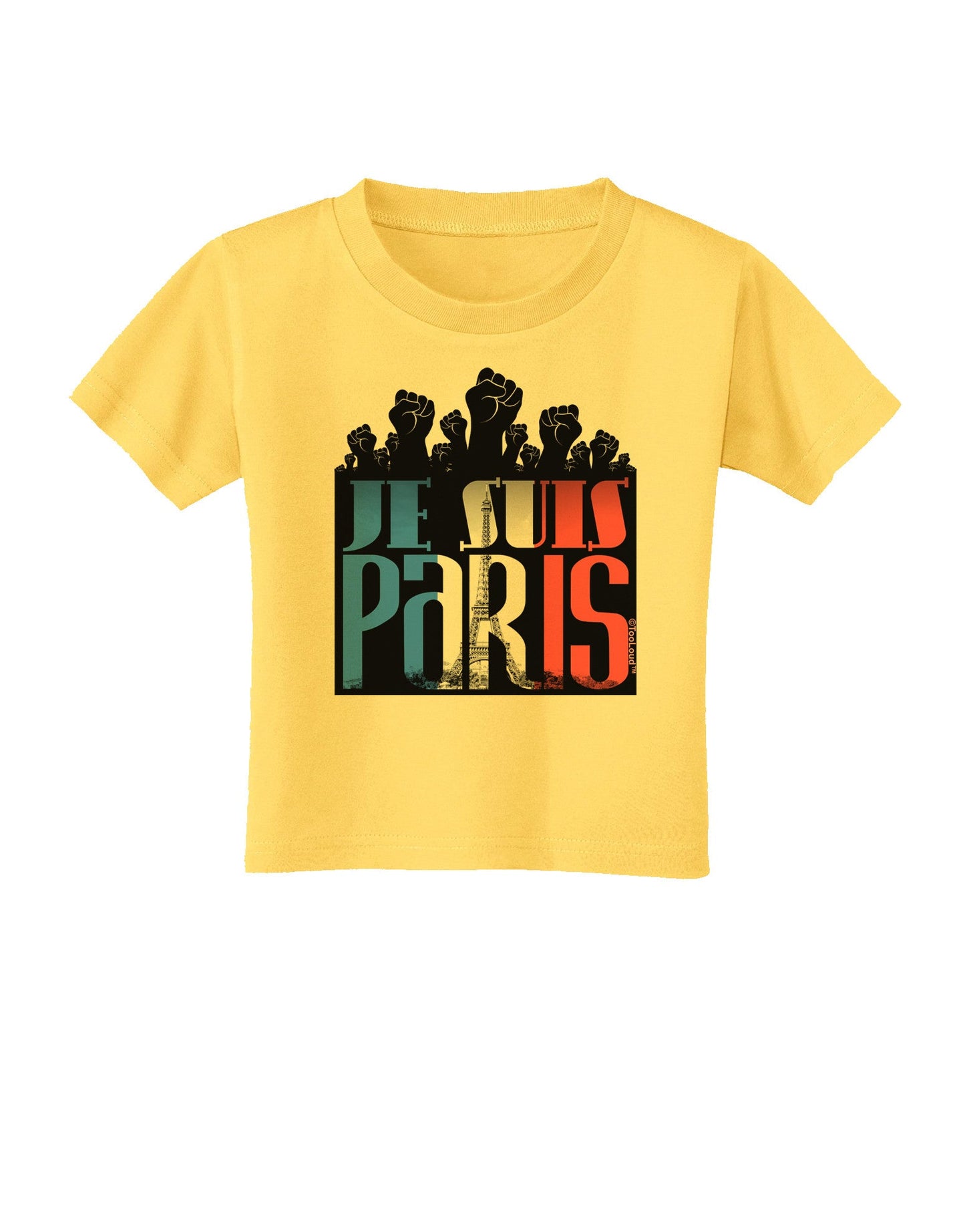 Je Suis Paris - Strong Toddler T-Shirt-Toddler T-Shirt-TooLoud-Yellow-2T-Davson Sales