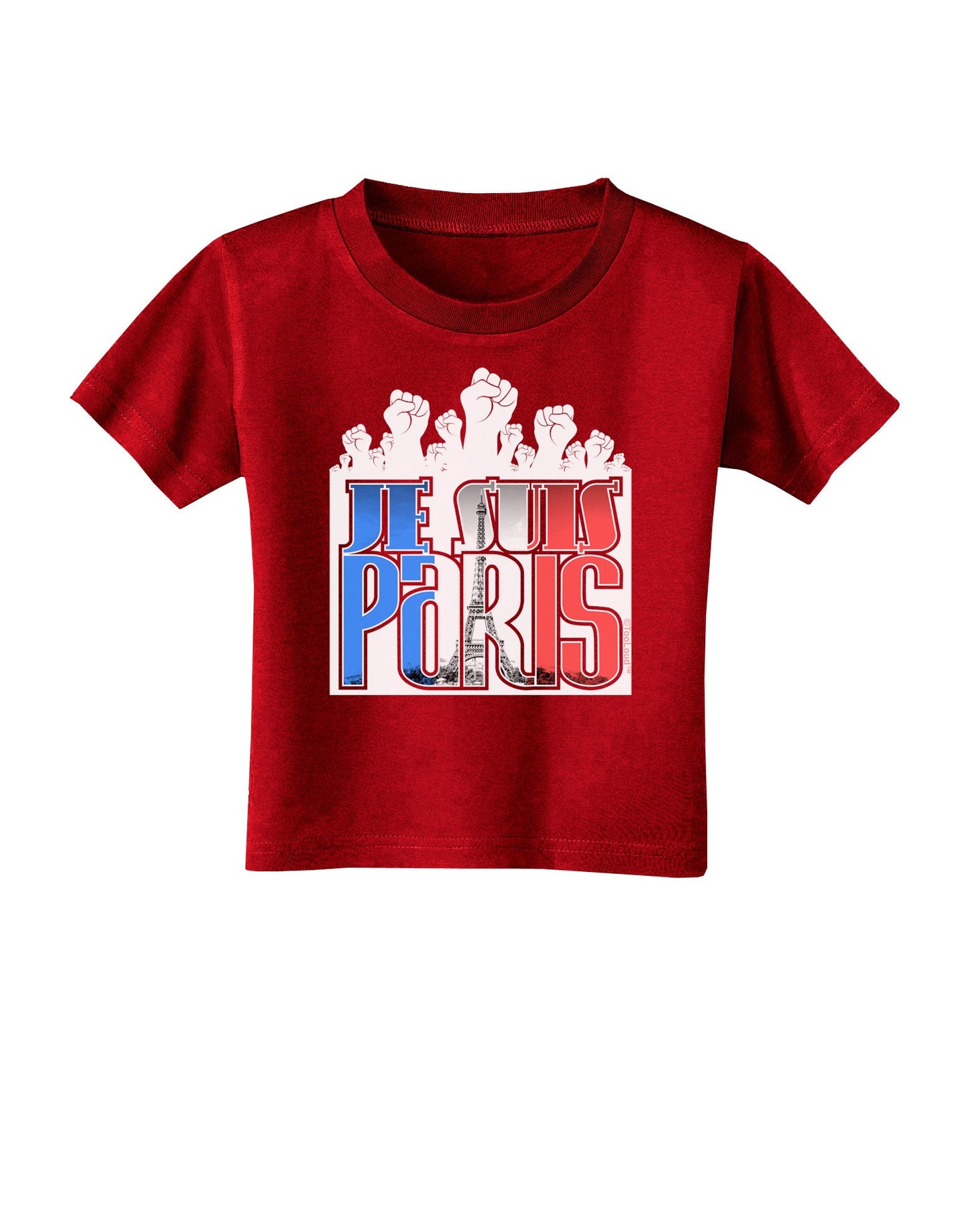 Je Suis Paris - Strong Toddler T-Shirt Dark by-Toddler T-Shirt-TooLoud-Red-2T-Davson Sales
