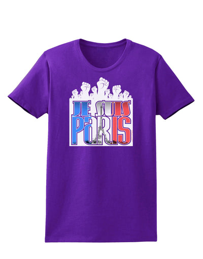 Je Suis Paris - Strong Womens Dark T-Shirt-TooLoud-Purple-X-Small-Davson Sales