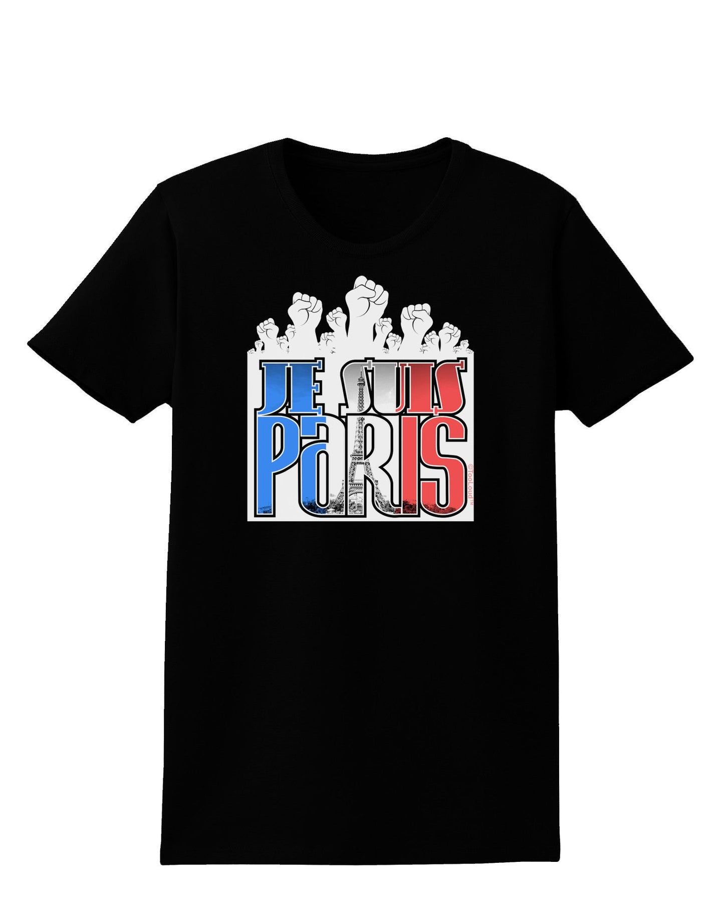 Je Suis Paris - Strong Womens Dark T-Shirt-TooLoud-Black-X-Small-Davson Sales