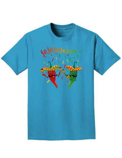 Jejeje Mexican Chili Peppers Adult Dark T-Shirt-Mens T-Shirt-TooLoud-Turquoise-Small-Davson Sales