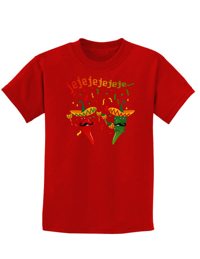 Jejeje Mexican Chili Peppers Childrens Dark T-Shirt-Childrens T-Shirt-TooLoud-Red-X-Small-Davson Sales