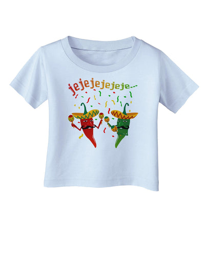 Jejeje Mexican Chili Peppers Infant T-Shirt-Infant T-Shirt-TooLoud-Light-Blue-06-Months-Davson Sales