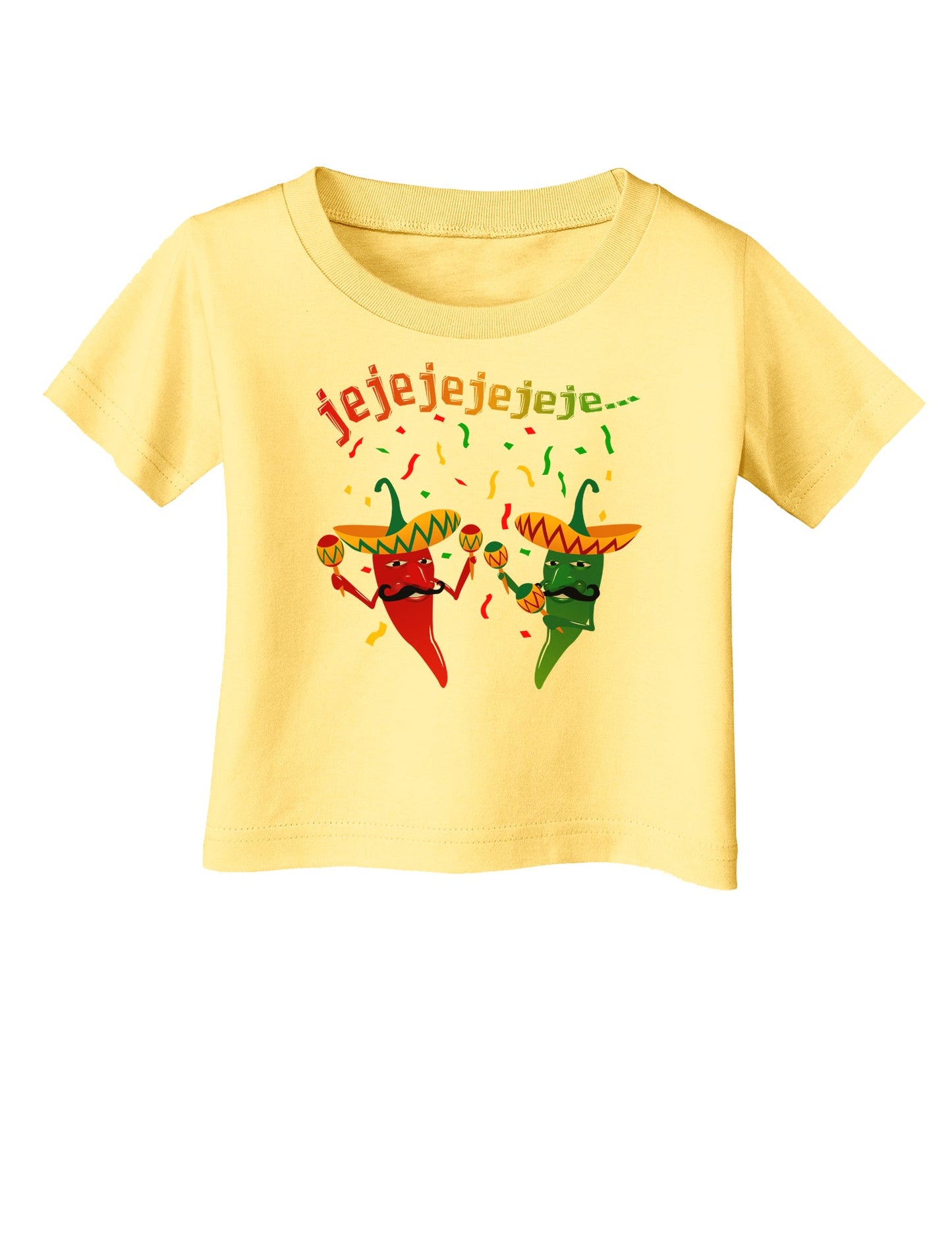Jejeje Mexican Chili Peppers Infant T-Shirt-Infant T-Shirt-TooLoud-Daffodil-Yellow-06-Months-Davson Sales