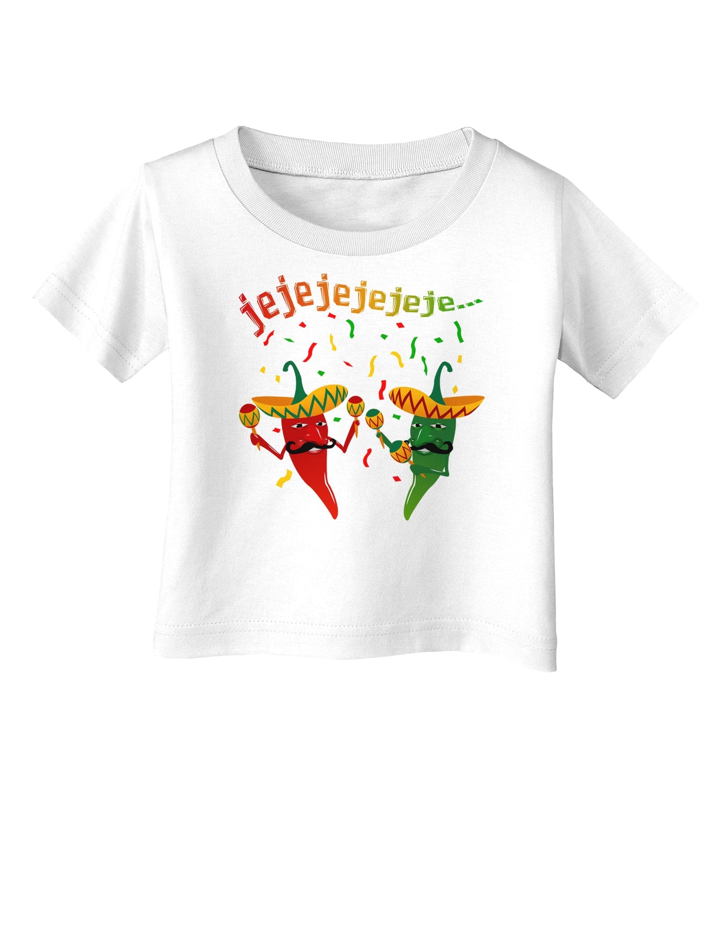Jejeje Mexican Chili Peppers Infant T-Shirt-Infant T-Shirt-TooLoud-White-06-Months-Davson Sales