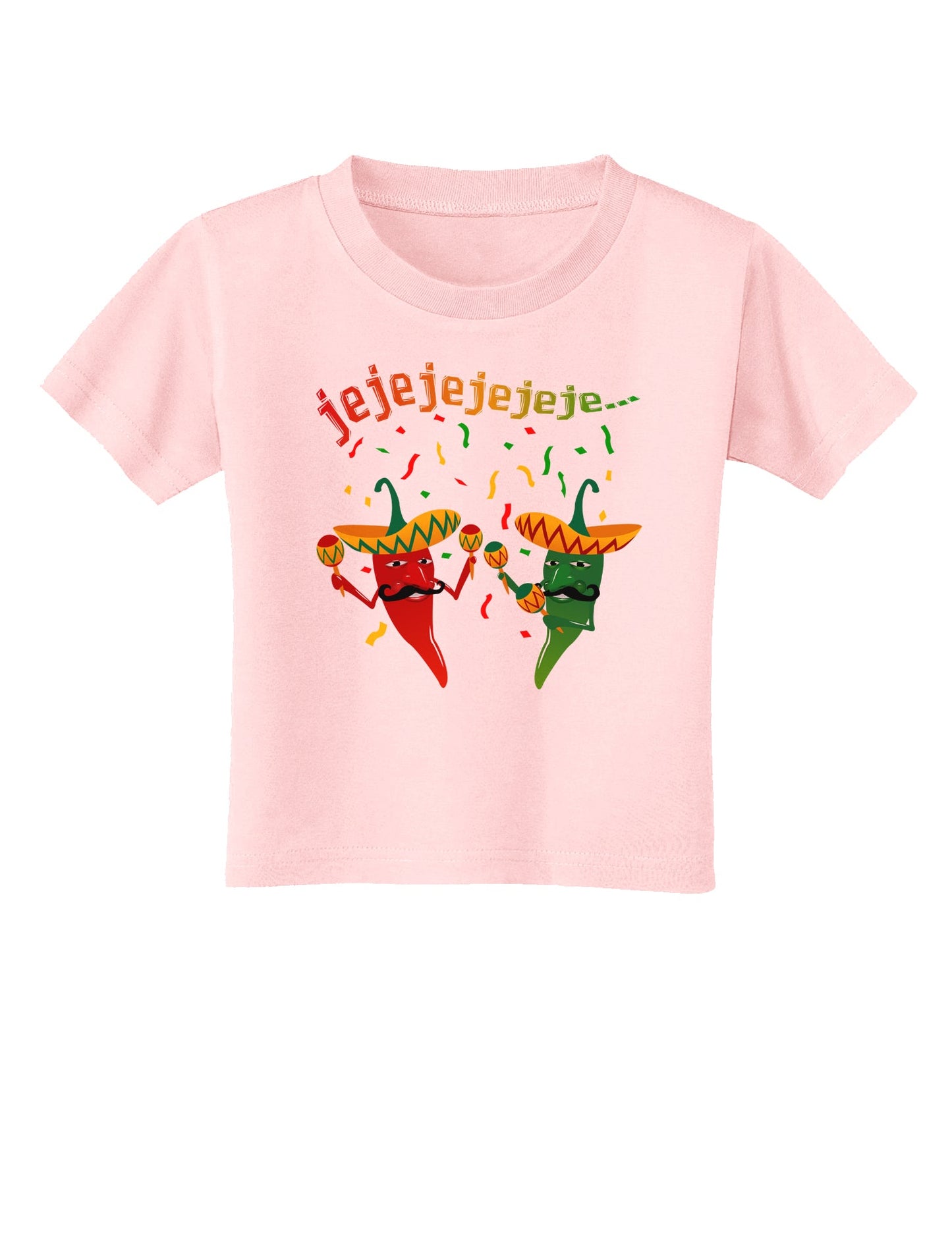 Jejeje Mexican Chili Peppers Toddler T-Shirt-Toddler T-Shirt-TooLoud-Light-Pink-2T-Davson Sales