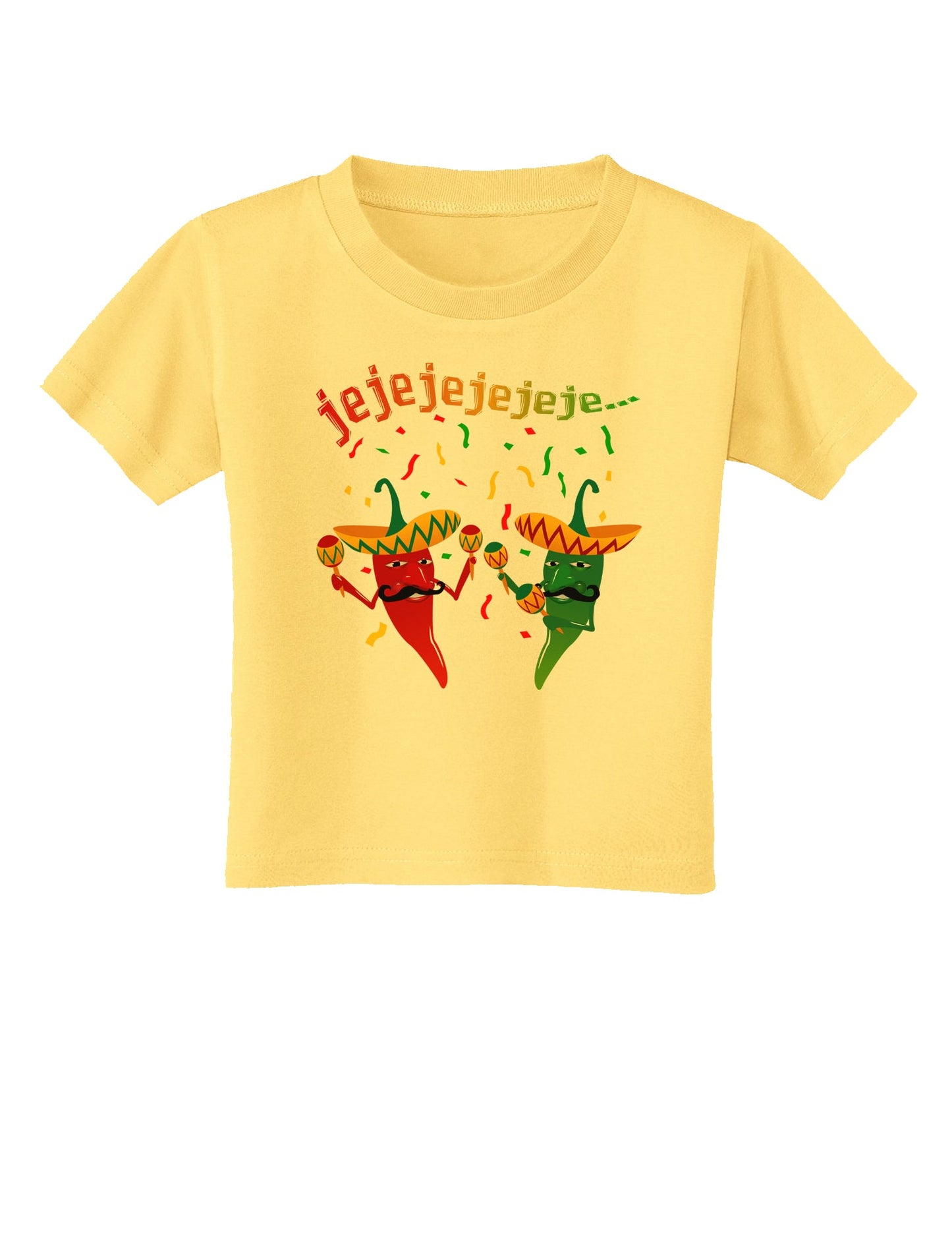 Jejeje Mexican Chili Peppers Toddler T-Shirt-Toddler T-Shirt-TooLoud-Daffodil-Yellow-2T-Davson Sales