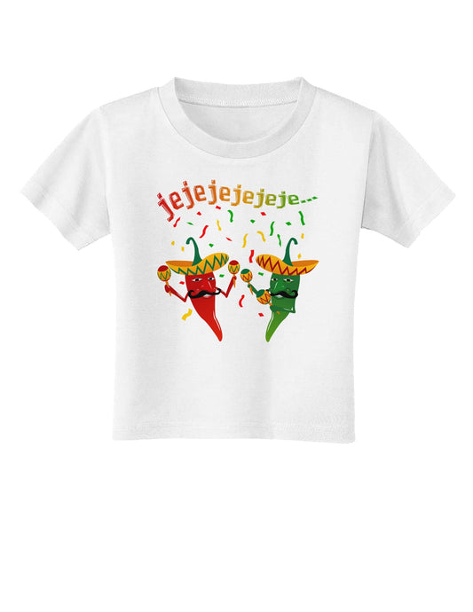 Jejeje Mexican Chili Peppers Toddler T-Shirt-Toddler T-Shirt-TooLoud-White-2T-Davson Sales