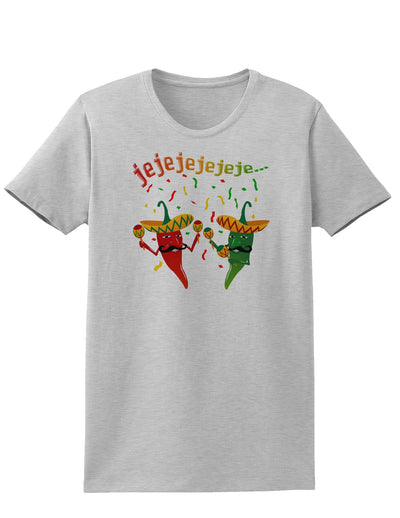 Jejeje Mexican Chili Peppers Womens T-Shirt-Womens T-Shirt-TooLoud-AshGray-X-Small-Davson Sales