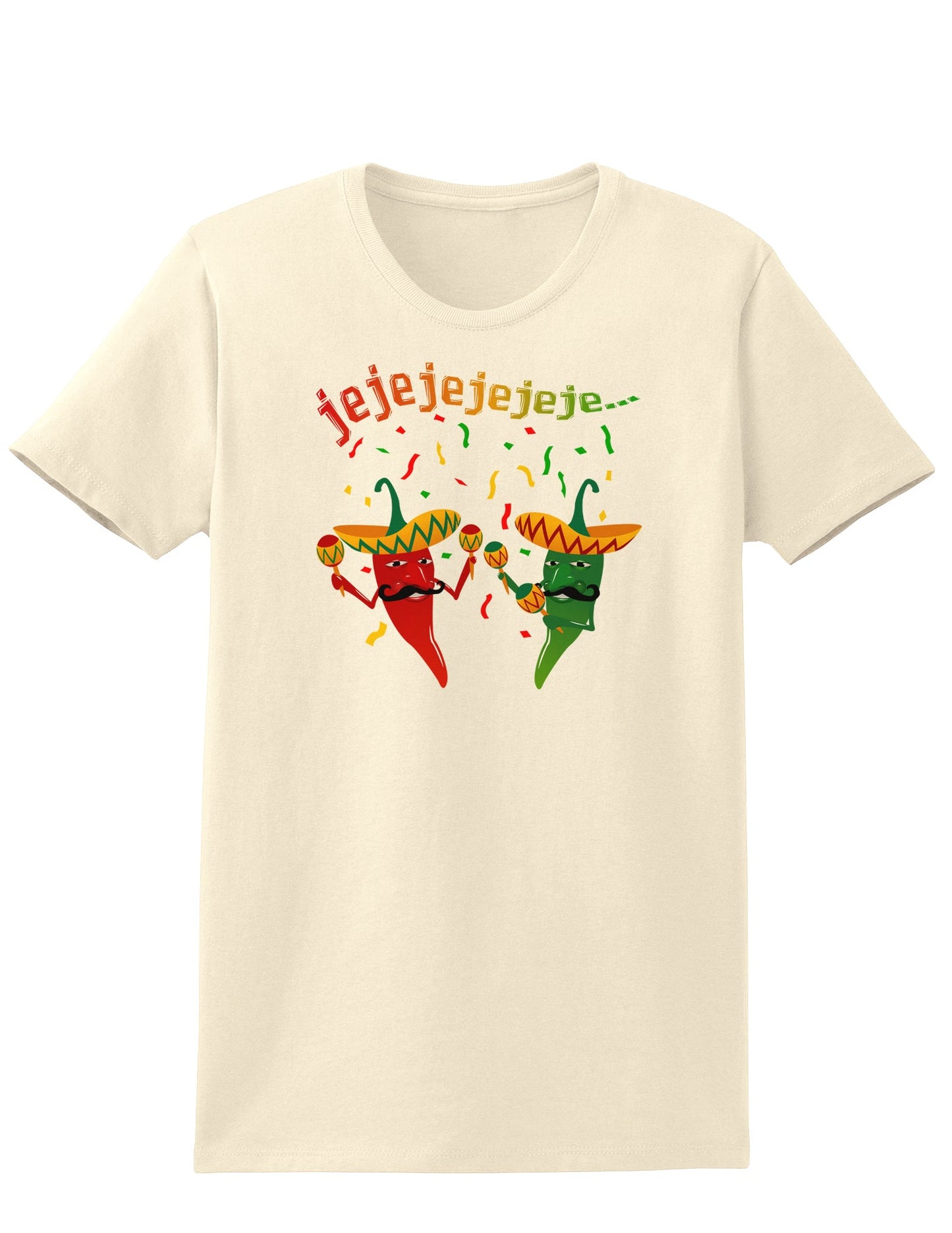 Jejeje Mexican Chili Peppers Womens T-Shirt-Womens T-Shirt-TooLoud-Natural-X-Small-Davson Sales