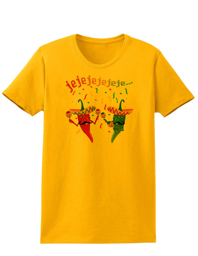 Jejeje Mexican Chili Peppers Womens T-Shirt-Womens T-Shirt-TooLoud-Gold-X-Small-Davson Sales