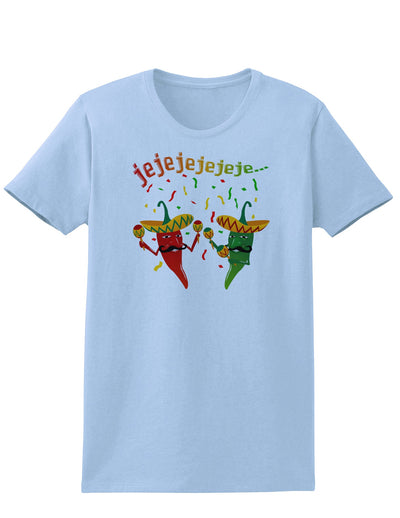 Jejeje Mexican Chili Peppers Womens T-Shirt-Womens T-Shirt-TooLoud-Light-Blue-X-Small-Davson Sales