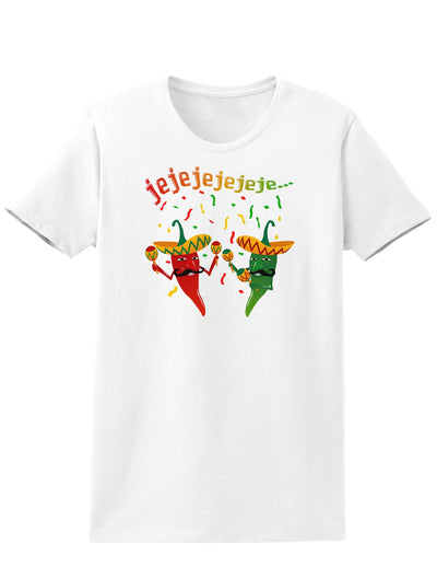 Jejeje Mexican Chili Peppers Womens T-Shirt-Womens T-Shirt-TooLoud-White-X-Small-Davson Sales