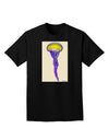 Jellyfish Outlined in Purple Watercolor Adult Dark T-Shirt-Mens T-Shirt-TooLoud-Black-Small-Davson Sales