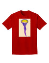 Jellyfish Outlined in Purple Watercolor Adult Dark T-Shirt-Mens T-Shirt-TooLoud-Red-Small-Davson Sales