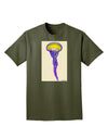 Jellyfish Outlined in Purple Watercolor Adult Dark T-Shirt-Mens T-Shirt-TooLoud-Military-Green-Small-Davson Sales