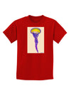 Jellyfish Outlined in Purple Watercolor Childrens Dark T-Shirt-Childrens T-Shirt-TooLoud-Red-X-Small-Davson Sales