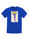 Jellyfish Outlined in Purple Watercolor Childrens Dark T-Shirt-Childrens T-Shirt-TooLoud-Royal-Blue-X-Small-Davson Sales