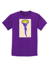 Jellyfish Outlined in Purple Watercolor Childrens Dark T-Shirt-Childrens T-Shirt-TooLoud-Purple-X-Small-Davson Sales