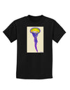 Jellyfish Outlined in Purple Watercolor Childrens Dark T-Shirt-Childrens T-Shirt-TooLoud-Black-X-Small-Davson Sales