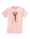 Jellyfish Outlined in Purple Watercolor Childrens T-Shirt-Childrens T-Shirt-TooLoud-PalePink-X-Small-Davson Sales