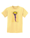 Jellyfish Outlined in Purple Watercolor Childrens T-Shirt-Childrens T-Shirt-TooLoud-Daffodil-Yellow-X-Small-Davson Sales