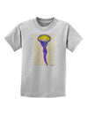 Jellyfish Outlined in Purple Watercolor Childrens T-Shirt-Childrens T-Shirt-TooLoud-AshGray-X-Small-Davson Sales