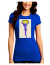 Jellyfish Outlined in Purple Watercolor Juniors Crew Dark T-Shirt-T-Shirts Juniors Tops-TooLoud-Royal-Blue-Juniors Fitted Small-Davson Sales