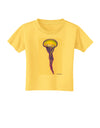 Jellyfish Outlined in Purple Watercolor Toddler T-Shirt-Toddler T-Shirt-TooLoud-Yellow-2T-Davson Sales