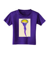 Jellyfish Outlined in Purple Watercolor Toddler T-Shirt Dark-Toddler T-Shirt-TooLoud-Purple-2T-Davson Sales