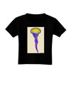 Jellyfish Outlined in Purple Watercolor Toddler T-Shirt Dark-Toddler T-Shirt-TooLoud-Black-2T-Davson Sales