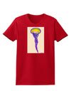 Jellyfish Outlined in Purple Watercolor Womens Dark T-Shirt-TooLoud-Red-X-Small-Davson Sales