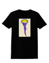 Jellyfish Outlined in Purple Watercolor Womens Dark T-Shirt-TooLoud-Black-X-Small-Davson Sales