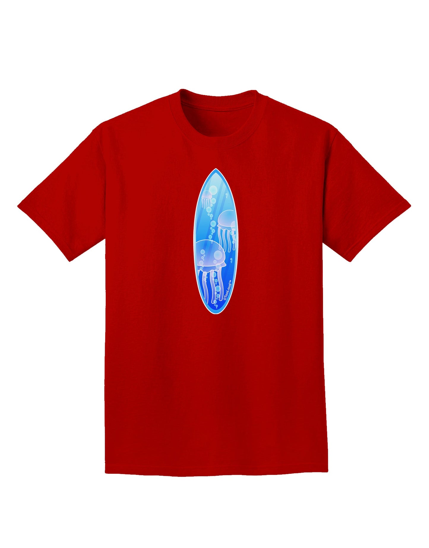 Jellyfish Surfboard Adult Dark T-Shirt by TooLoud-Mens T-Shirt-TooLoud-Red-Small-Davson Sales