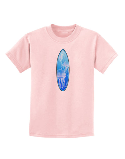 Jellyfish Surfboard Childrens T-Shirt by TooLoud-Childrens T-Shirt-TooLoud-PalePink-X-Small-Davson Sales