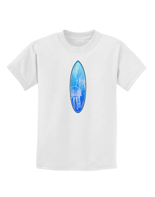 Jellyfish Surfboard Childrens T-Shirt by TooLoud-Childrens T-Shirt-TooLoud-White-X-Small-Davson Sales