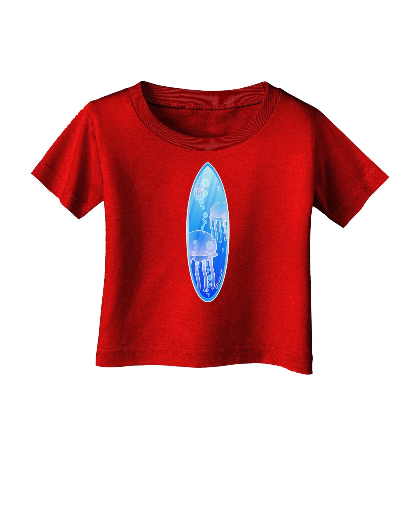 Jellyfish Surfboard Infant T-Shirt Dark by TooLoud-Infant T-Shirt-TooLoud-Red-06-Months-Davson Sales