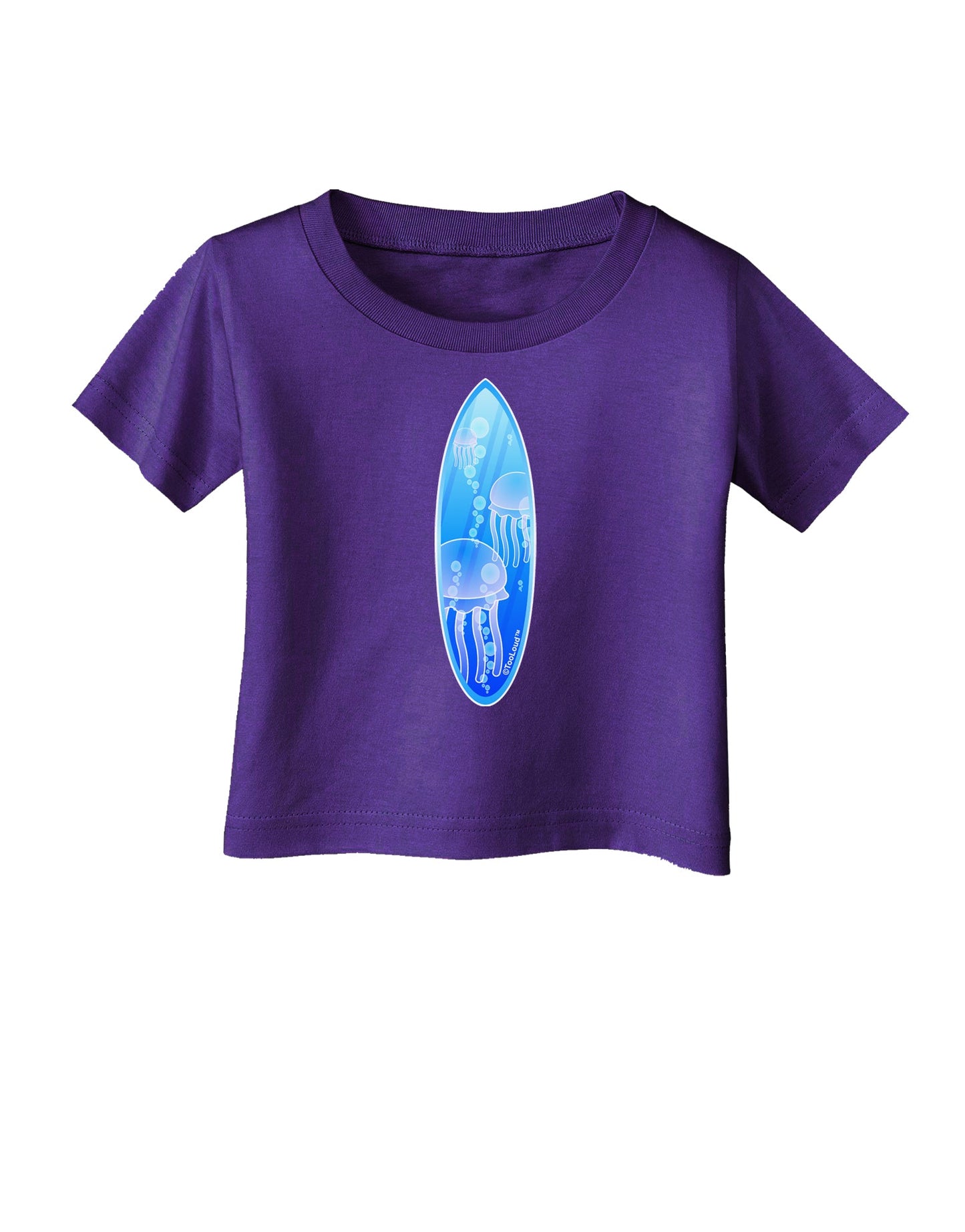 Jellyfish Surfboard Infant T-Shirt Dark by TooLoud-Infant T-Shirt-TooLoud-Purple-06-Months-Davson Sales