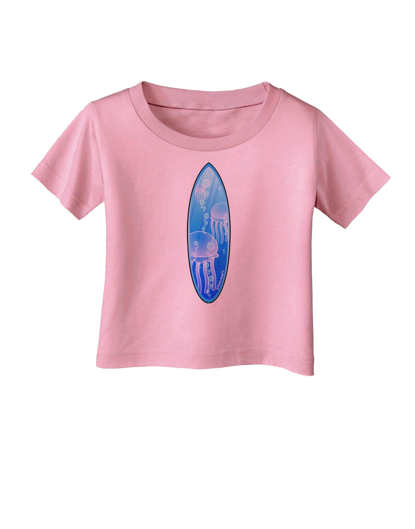Jellyfish Surfboard Infant T-Shirt by TooLoud-Infant T-Shirt-TooLoud-Candy-Pink-06-Months-Davson Sales