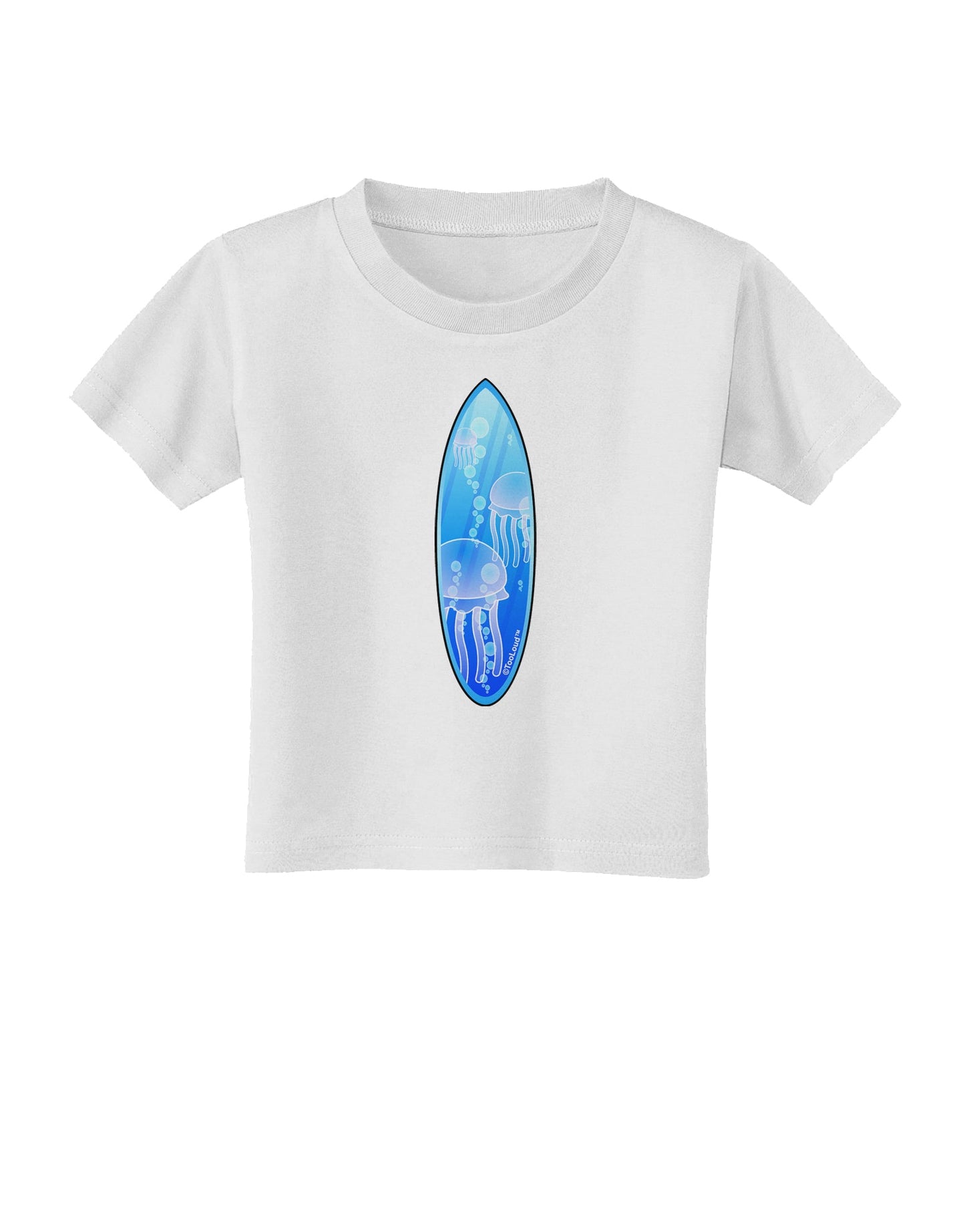 Jellyfish Surfboard Toddler T-Shirt by TooLoud-Toddler T-Shirt-TooLoud-White-2T-Davson Sales