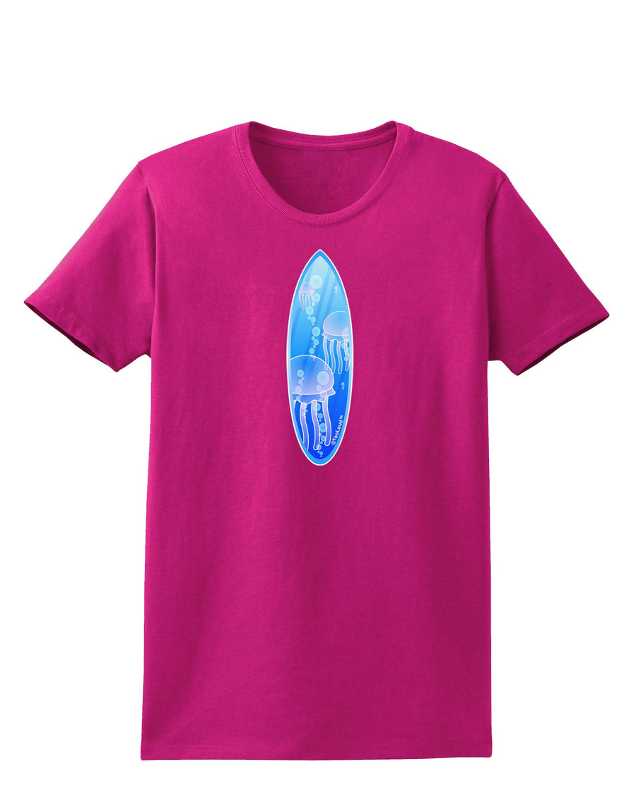 Jellyfish Surfboard Womens Dark T-Shirt by TooLoud-Womens T-Shirt-TooLoud-Black-X-Small-Davson Sales