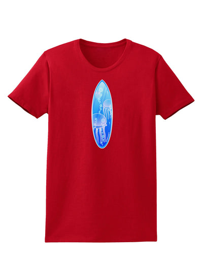 Jellyfish Surfboard Womens Dark T-Shirt by TooLoud-Womens T-Shirt-TooLoud-Red-X-Small-Davson Sales