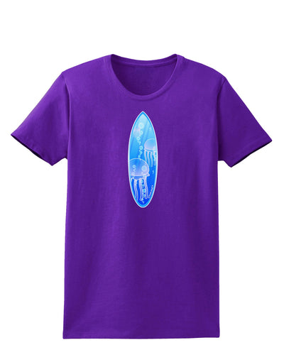 Jellyfish Surfboard Womens Dark T-Shirt by TooLoud-Womens T-Shirt-TooLoud-Purple-X-Small-Davson Sales